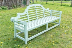 Lutyens design styled teak wood five seater garden bench