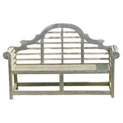 Lutyens Design-Gartenbank aus Teakholz mit drei Sitzen
