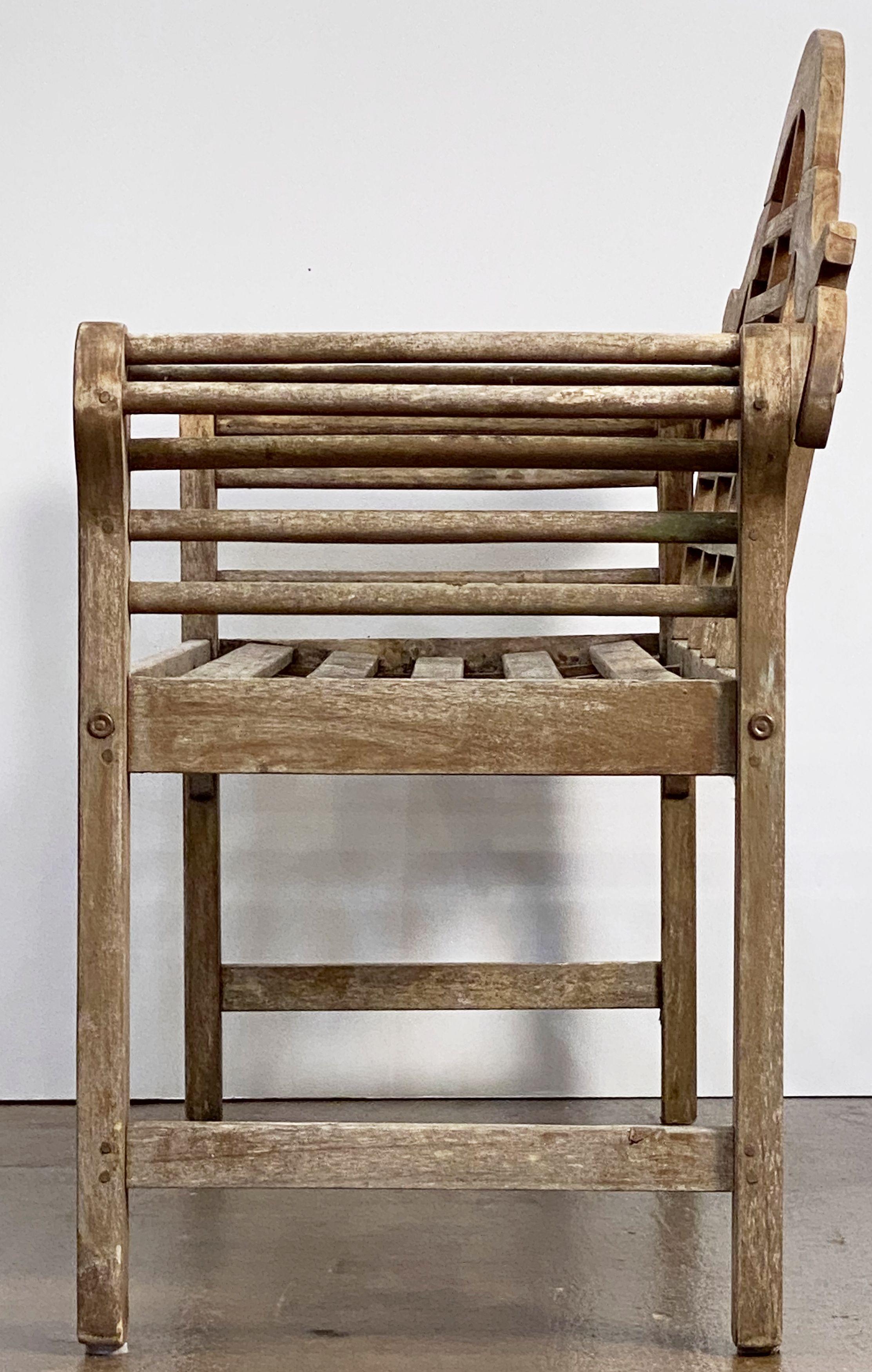 Lutyens Style Teak Garden Bench Seat from England 7