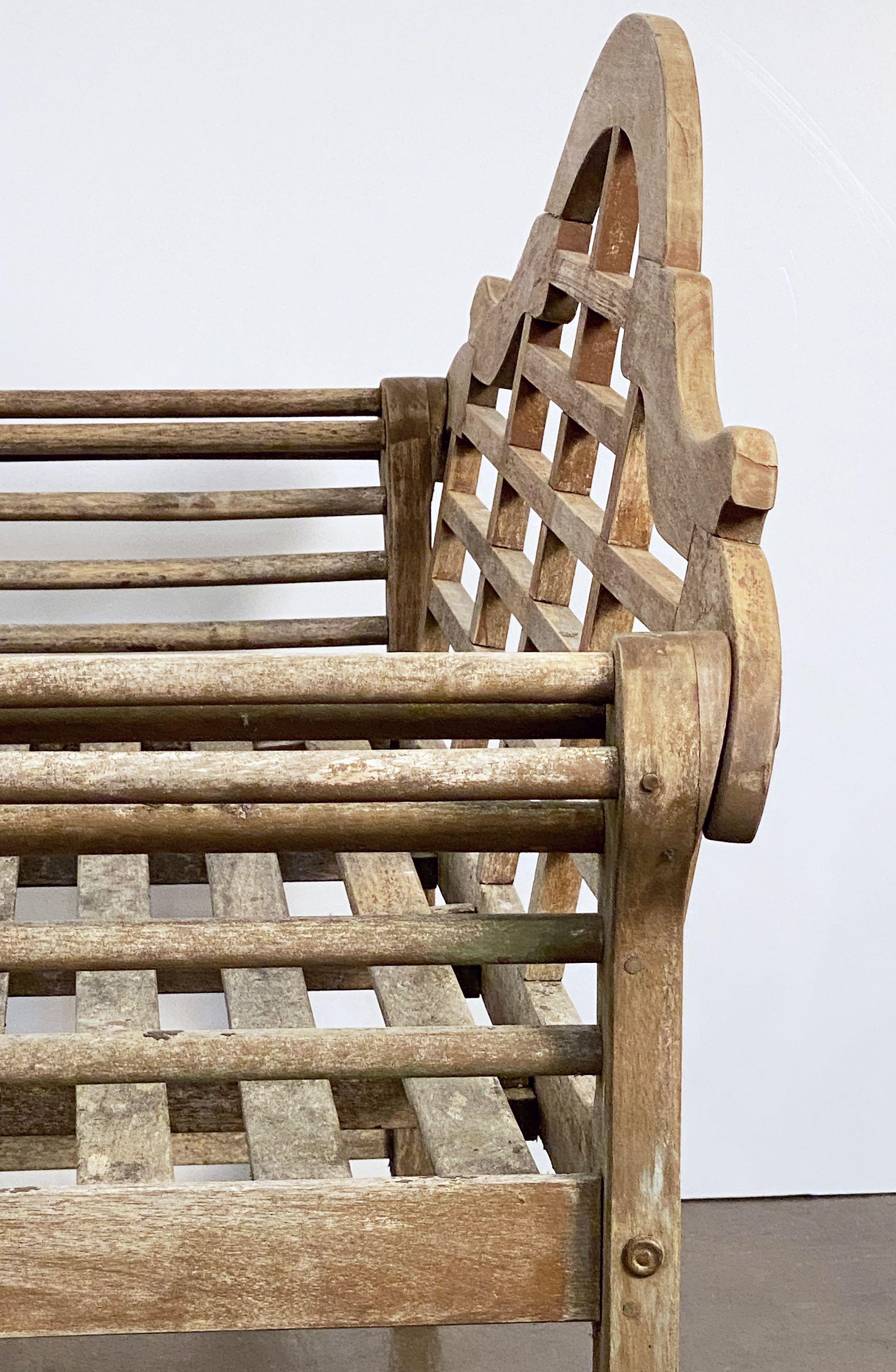 Lutyens Style Teak Garden Bench Seat from England 8