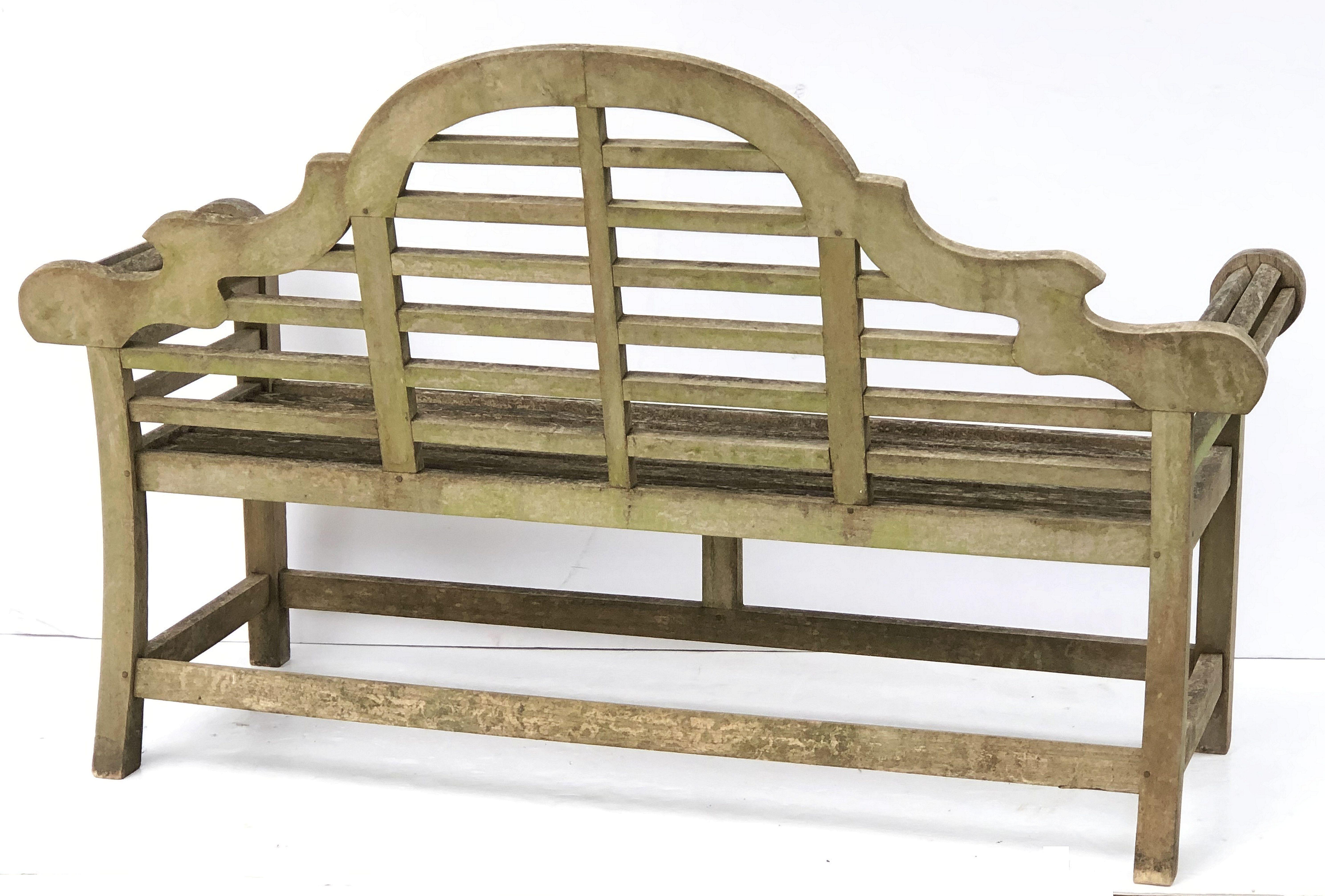 Lutyens Style Teak Garden Bench Seat from England 11