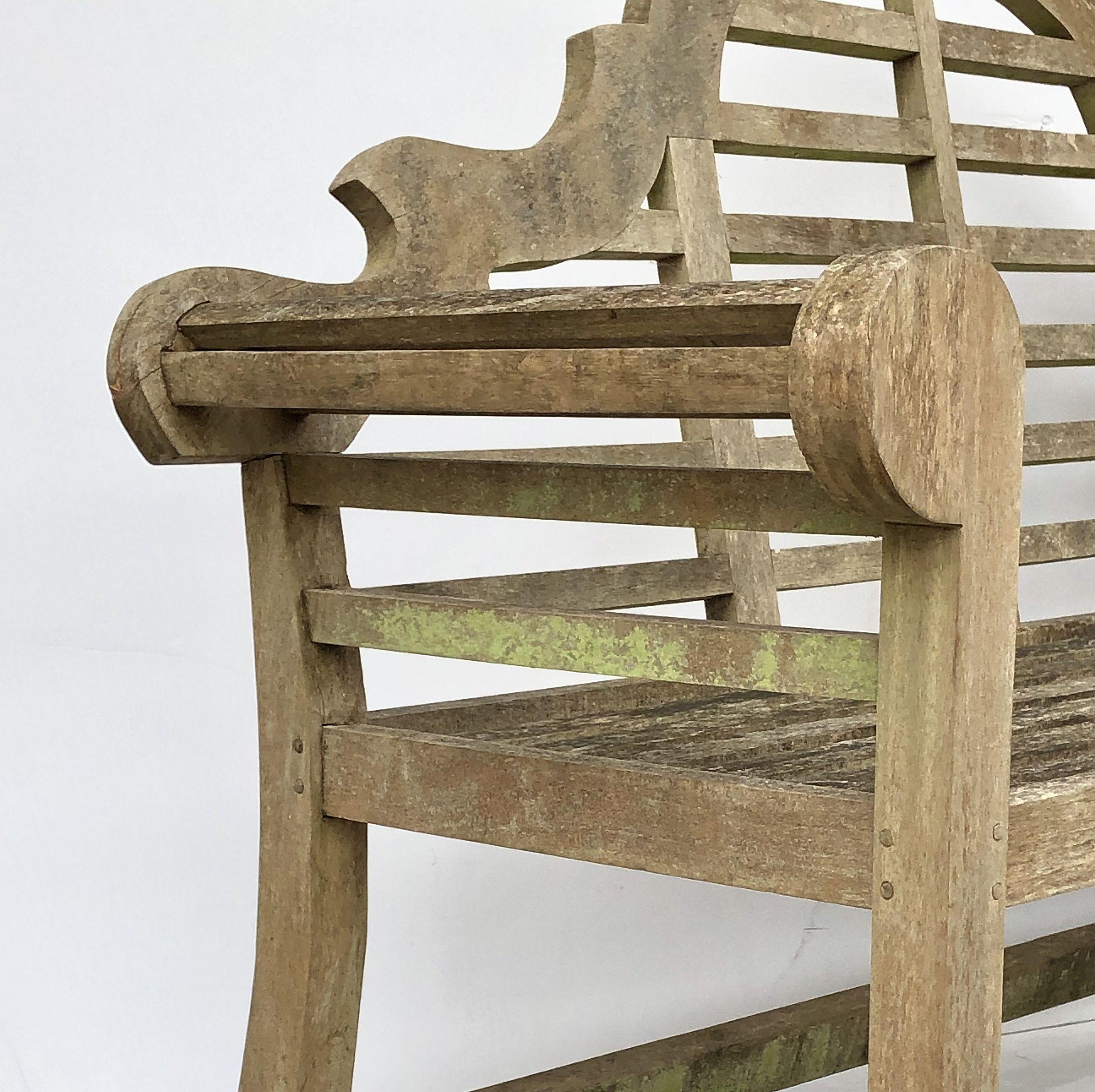 Lutyens Style Teak Garden Bench Seat from England 12