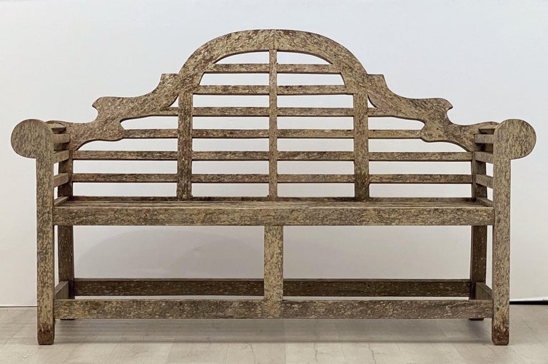 Lutyens Style Teak Garden Bench Seat from England at 1stDibs