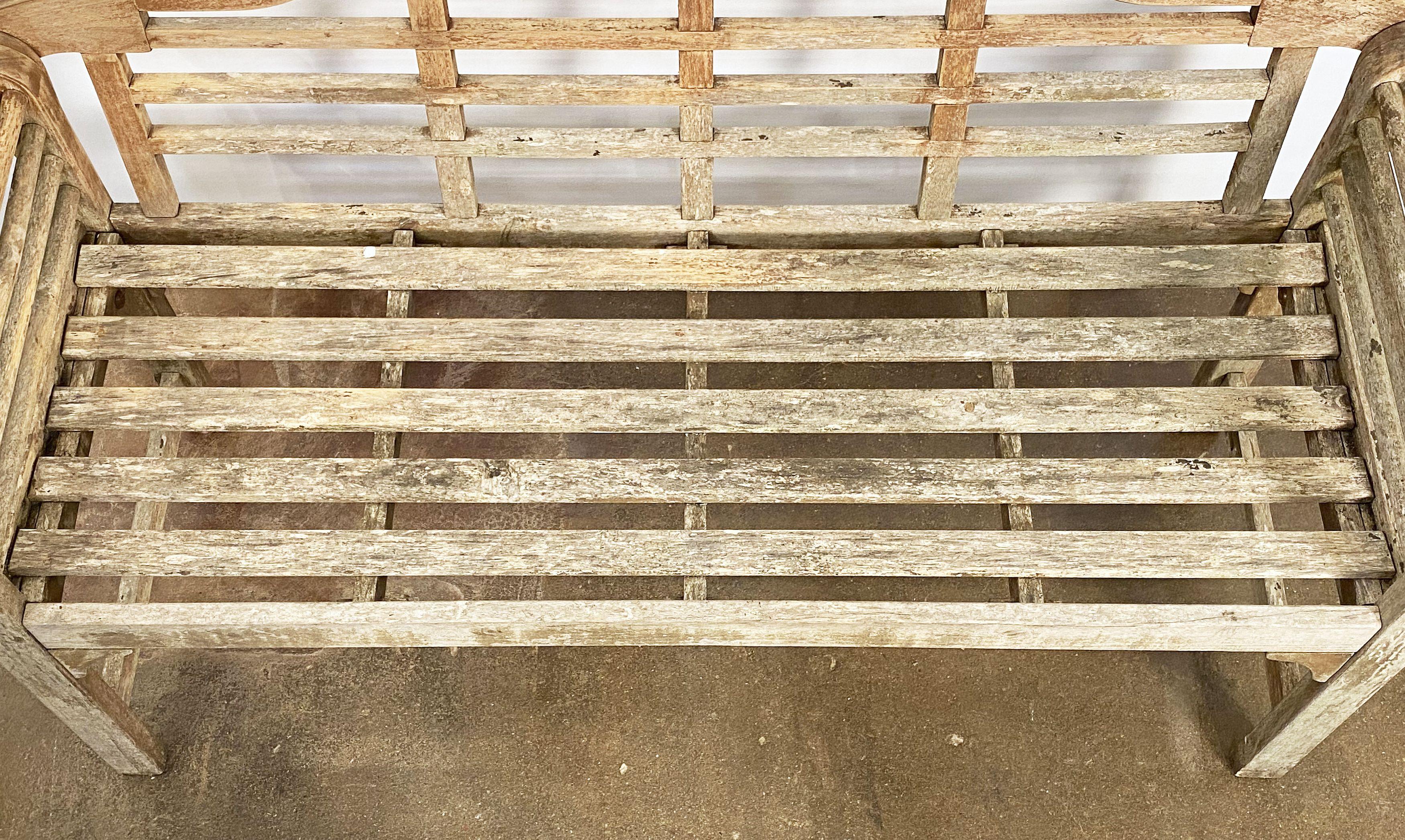 Lutyens Style Teak Garden Bench Seat from England In Good Condition In Austin, TX