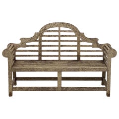 Vintage Lutyens Style Teak Garden Bench Seat from England