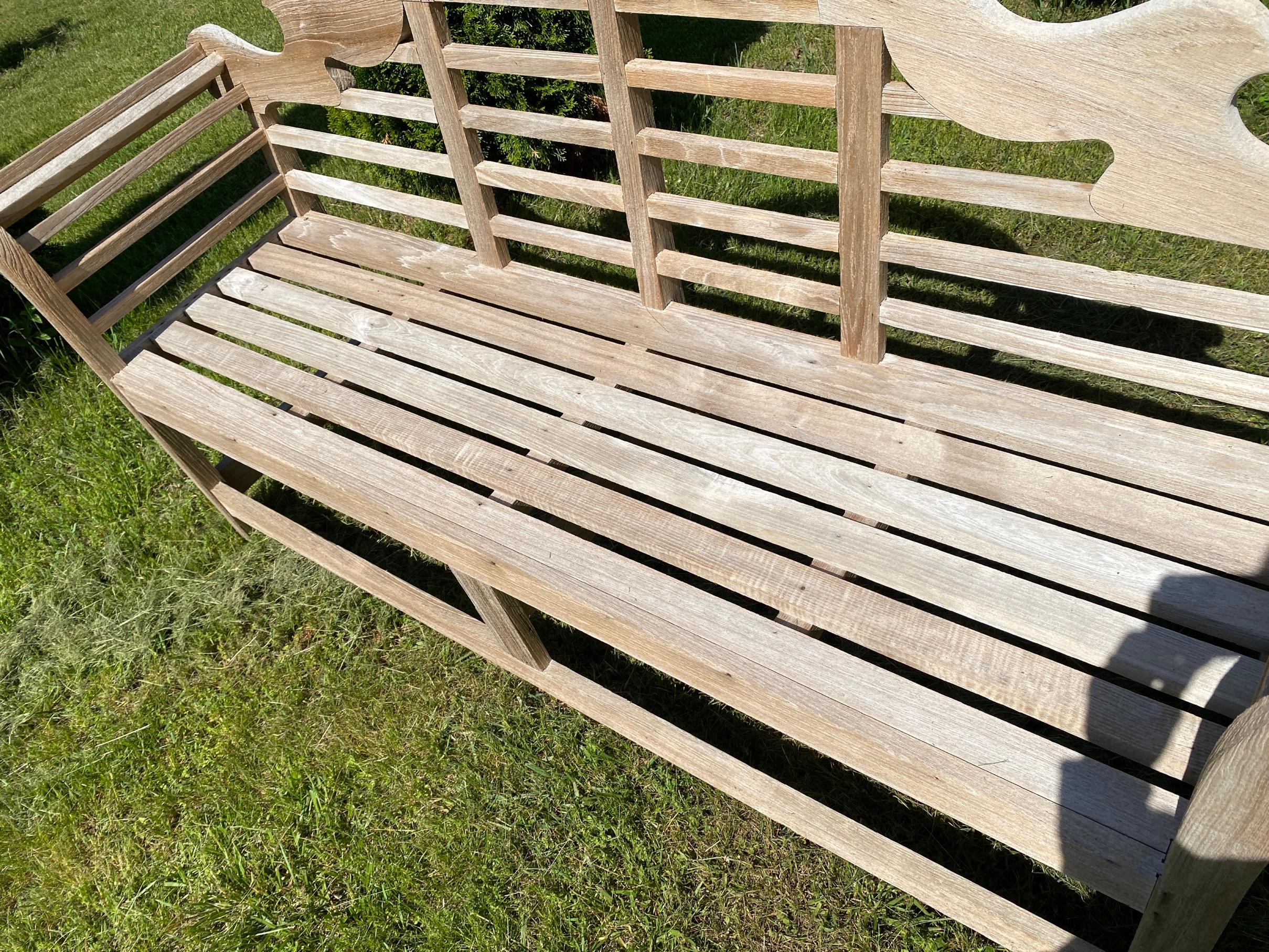 Hand-Crafted Lutyens Style Teak Wood Garden Bench