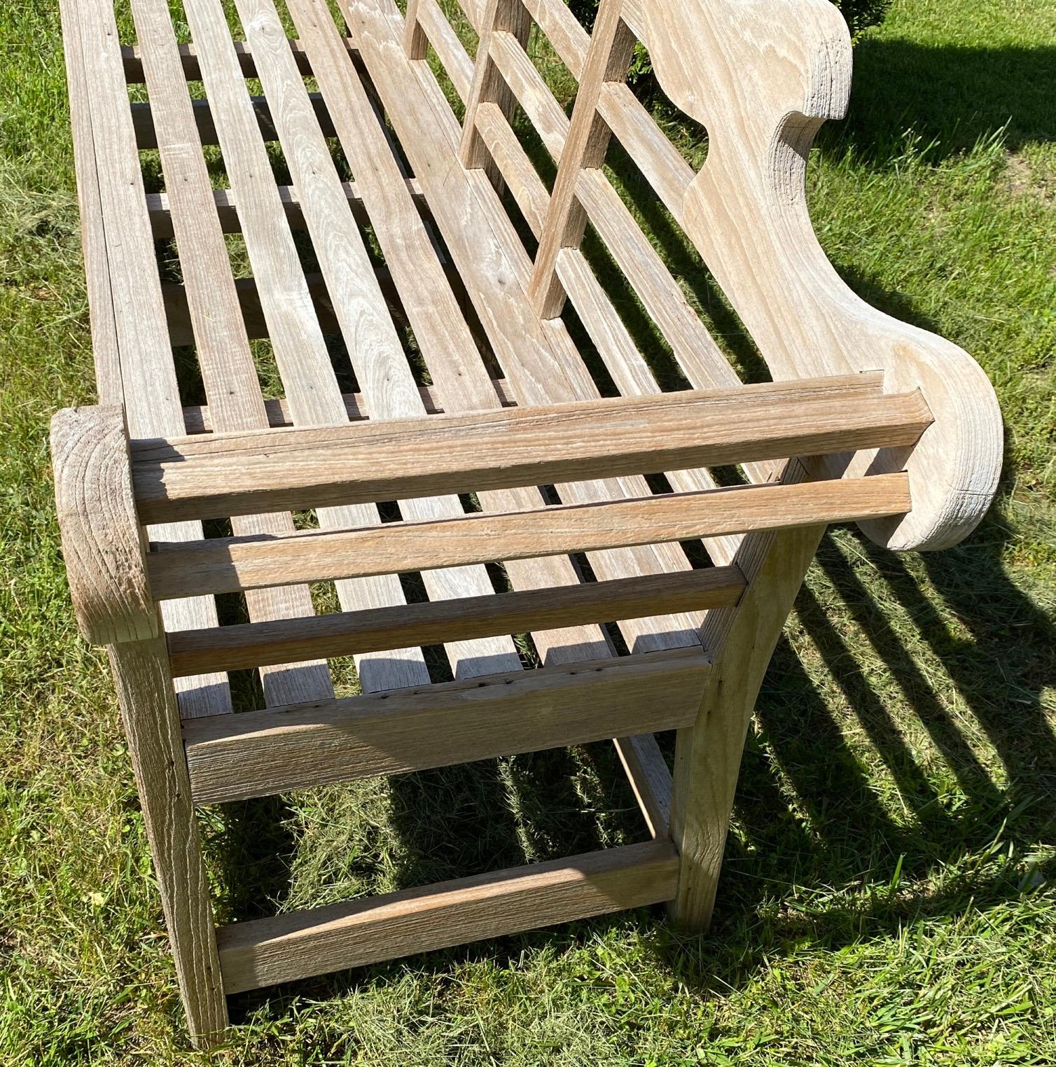 Lutyens Style Teak Wood Garden Bench 1