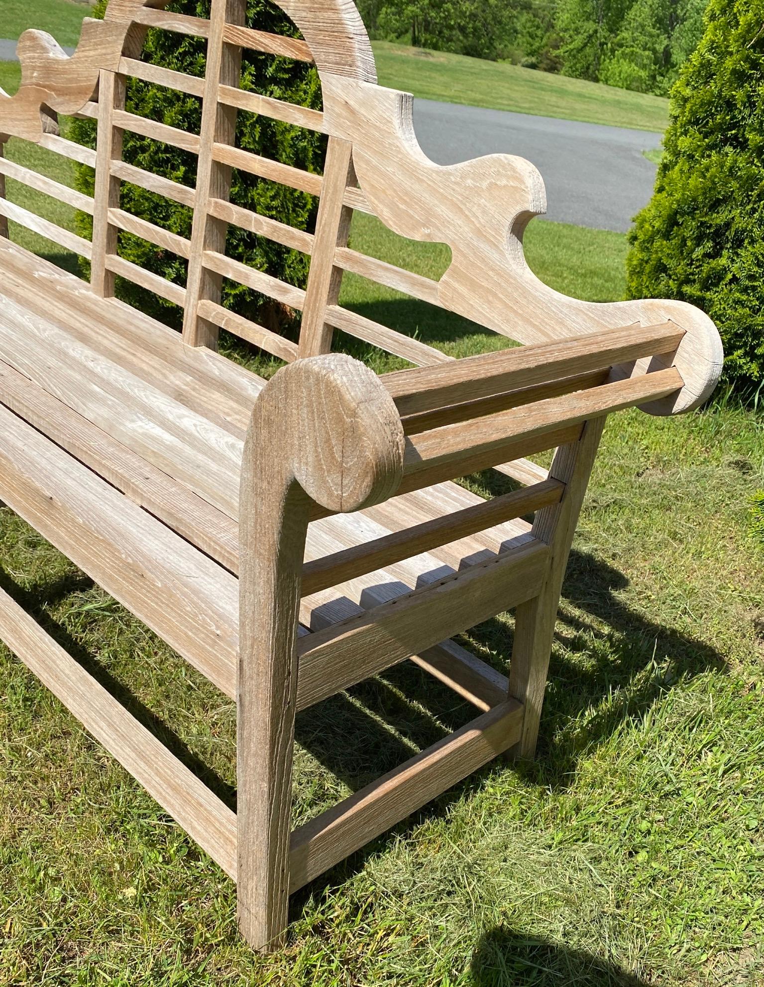 Lutyens Style Teak Wood Garden Bench 3