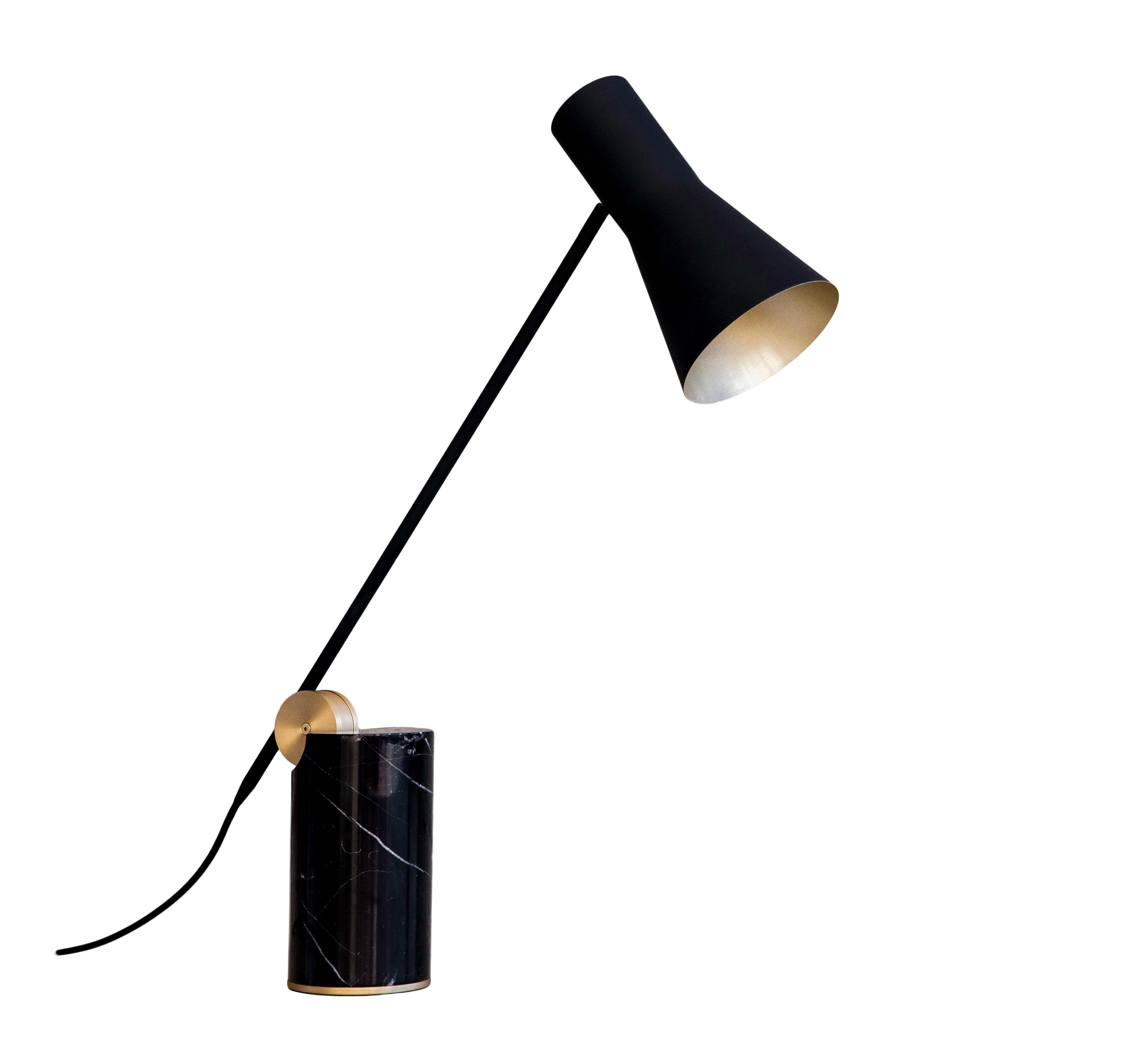 Lutz Desk Lamp Marble, Brass and Metal For Sale 1