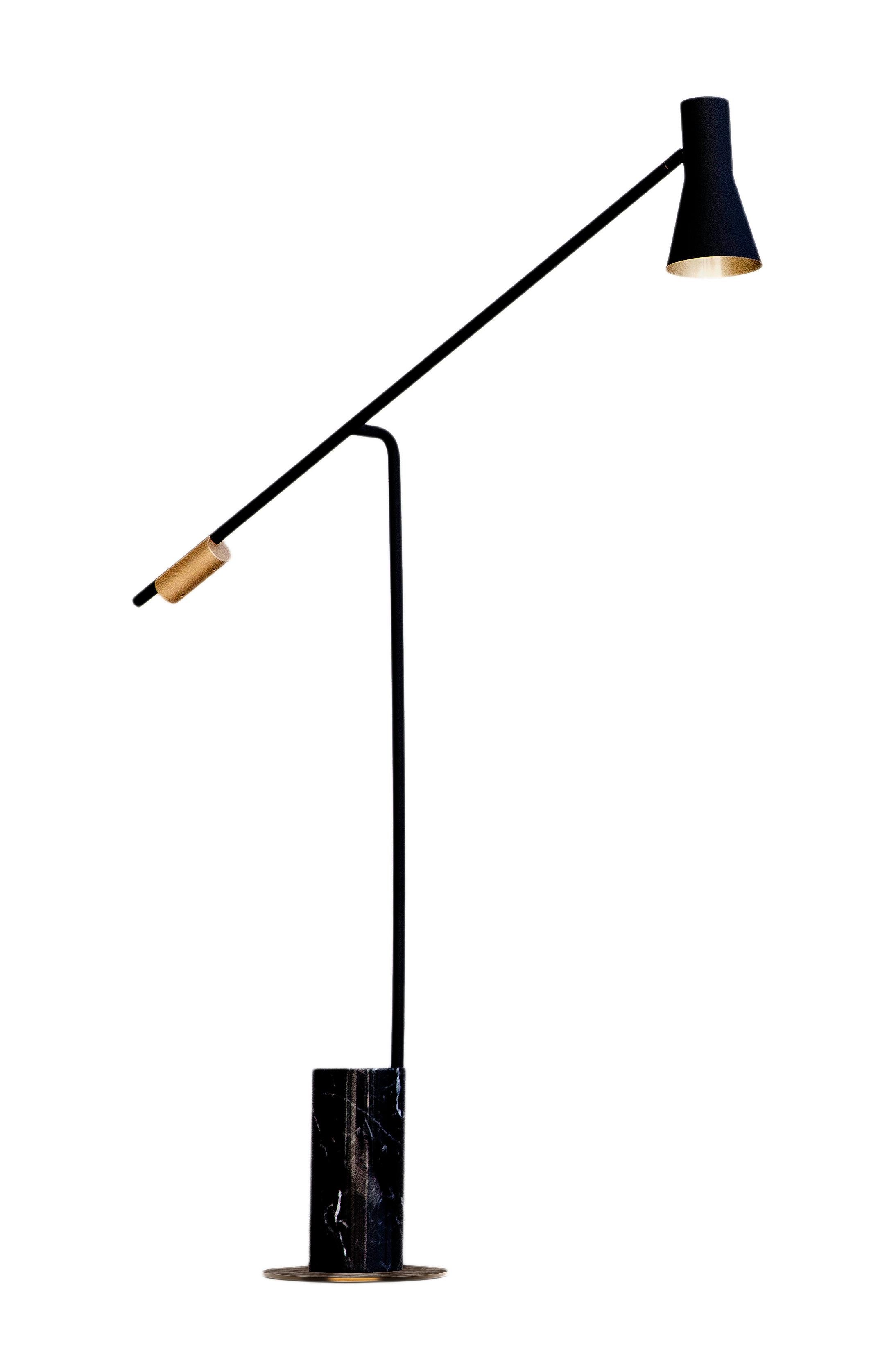 Powder-Coated Lutz Floor Lamp For Sale