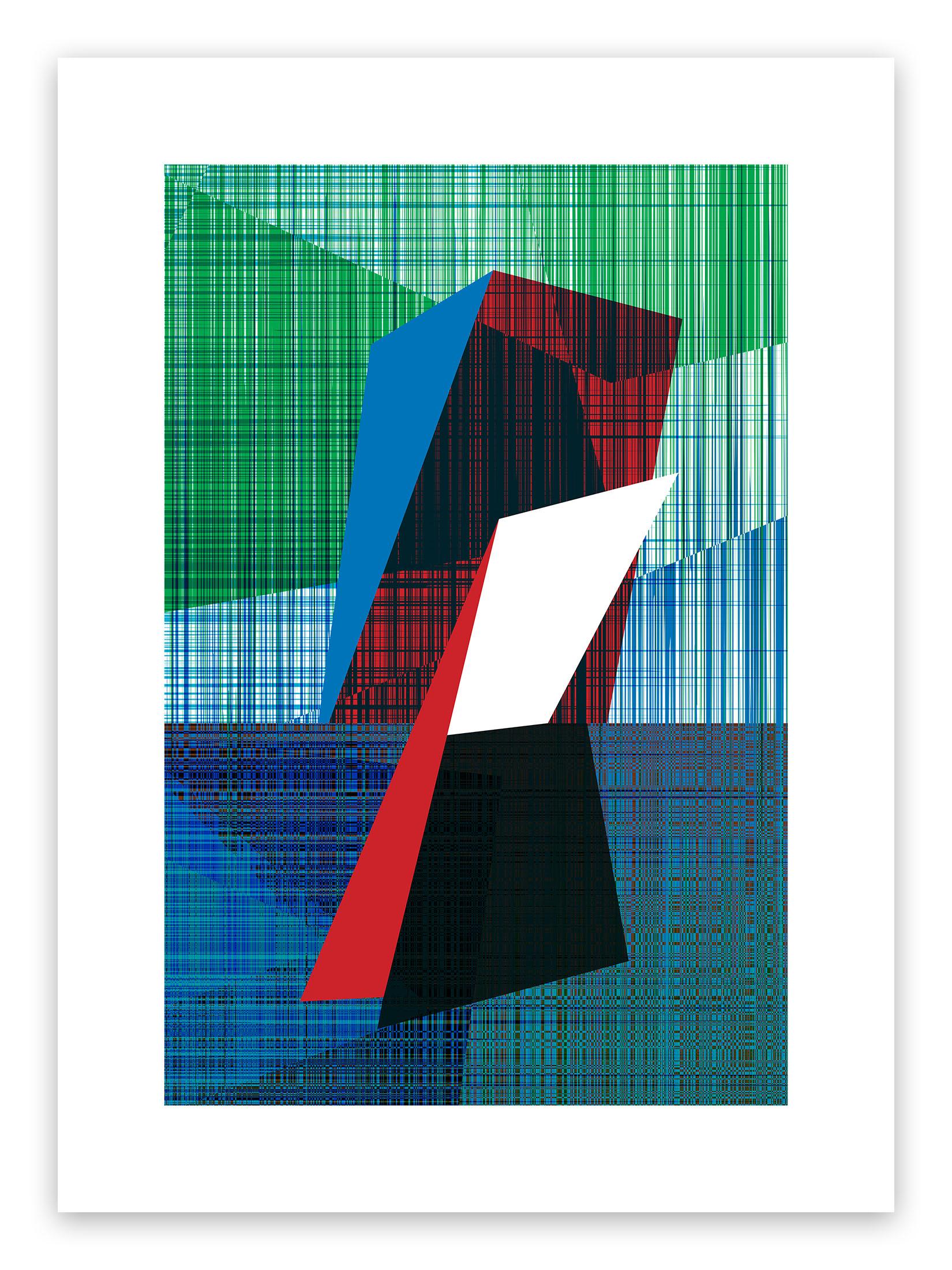Straec #32 (Stampa astratta) - Mixed Media Art di Luuk de Haan