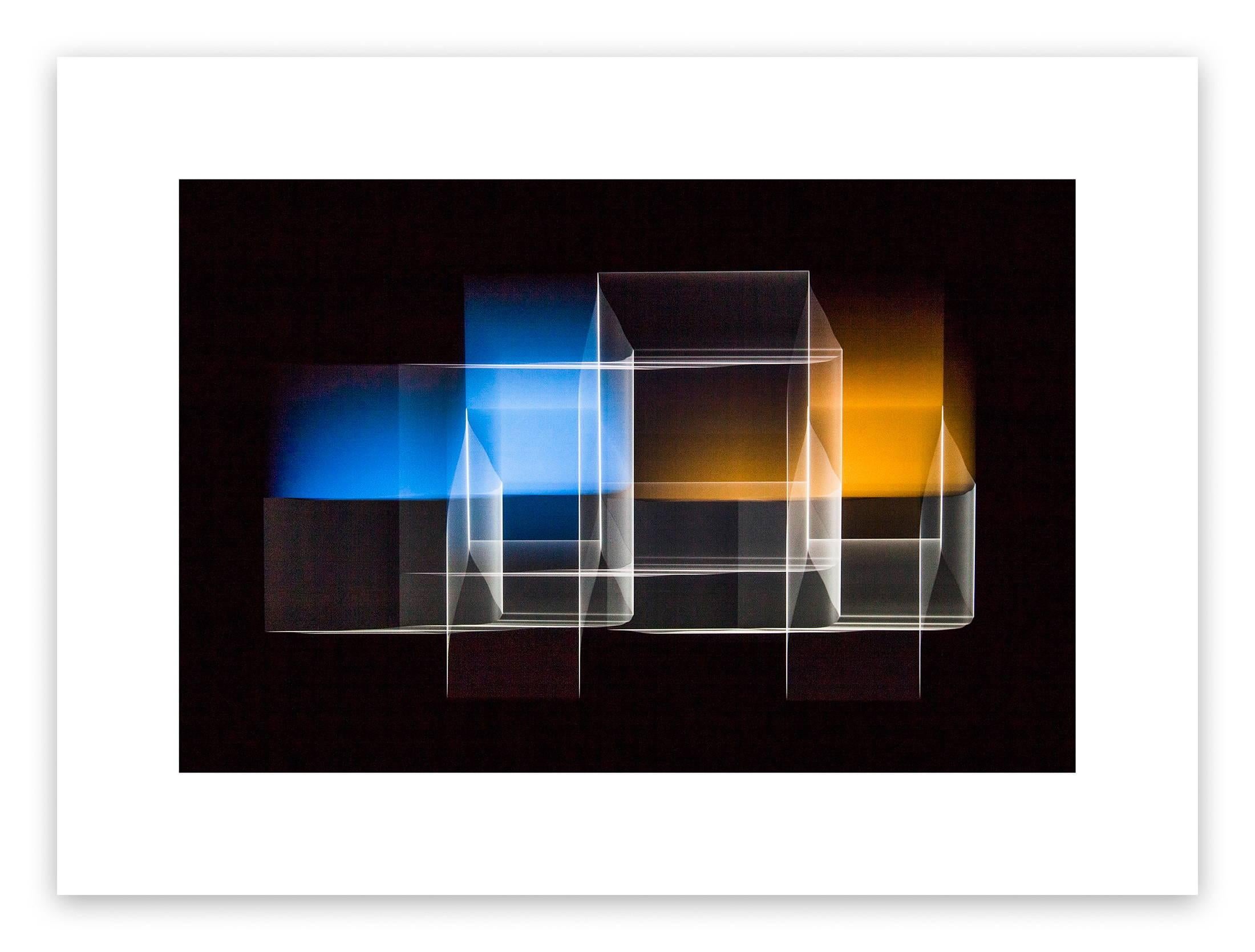 Luuk de Haan Color Photograph - two bridged squares 1