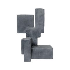"Luuk" Mixed-Media Table Top Sculpture in Grey Finish by Dan Schneiger