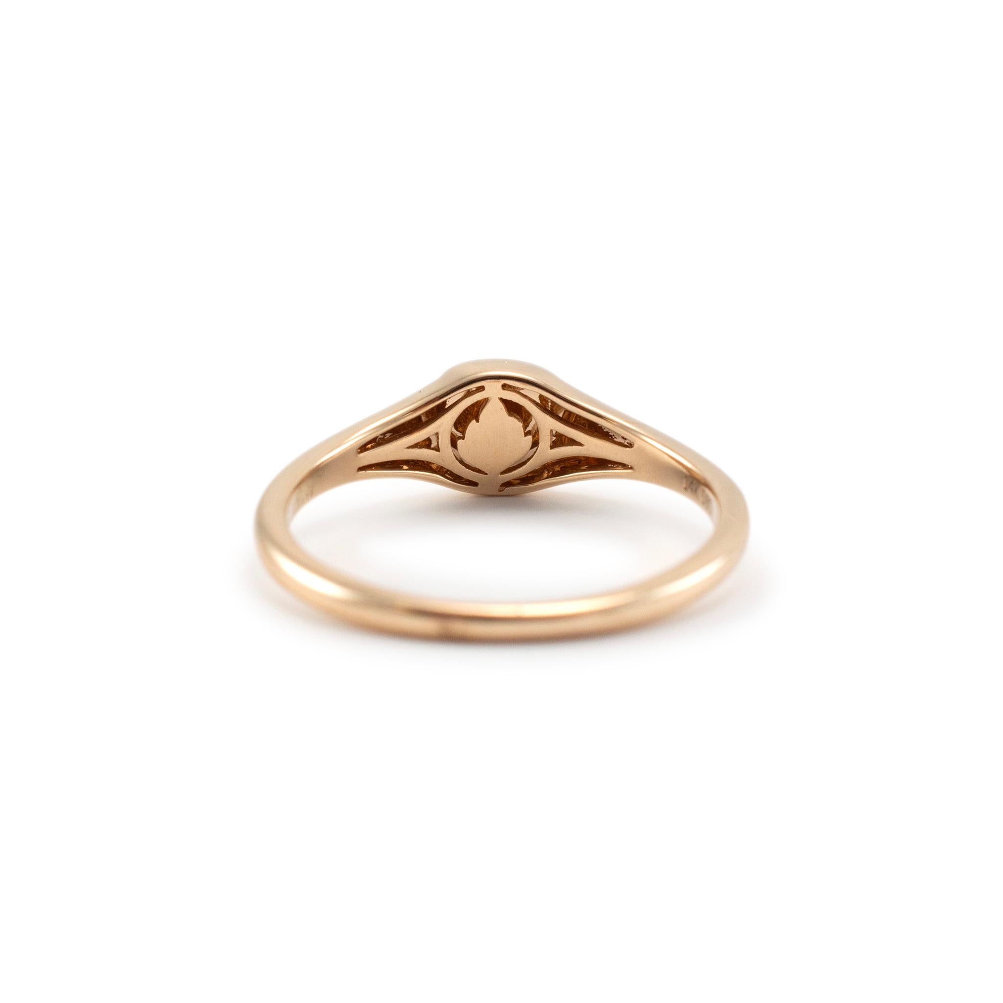Luvente Bague chevalière carrée en or jaune 14K Unisexe en vente