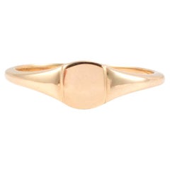 Luvente 14K Yellow Gold Square Signet Band Ring