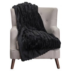 Lux Black Throw
