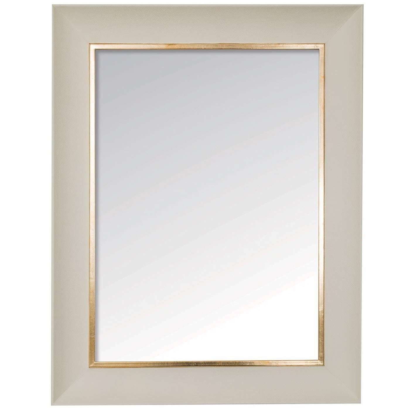 Lux Leather Mirror For Sale