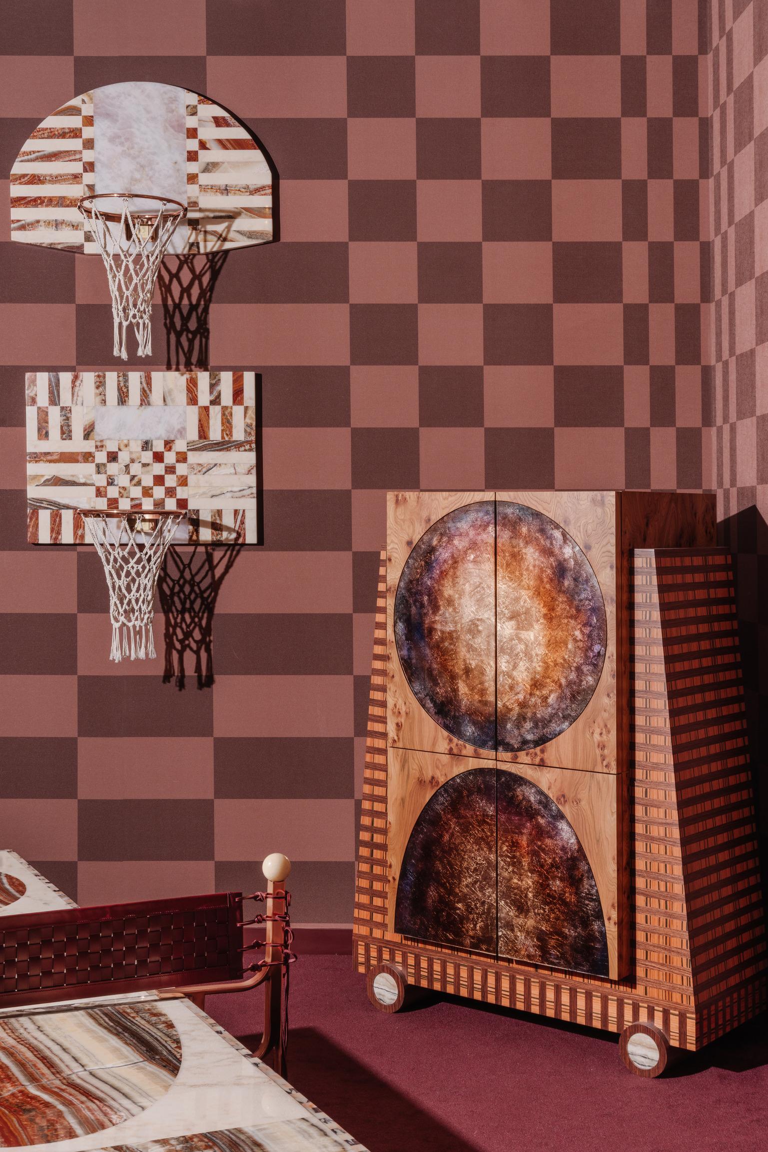 Lux Mini Hoops Made by Moniomi, Panier de basket-ball carré en marbre fait à la main en vente 5