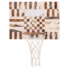 Lux Mini Hoops Made by Moniomi, Square Handcrafted Marble Basketball Hoop