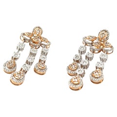 Lux Rose Gold & Diamond Earrings