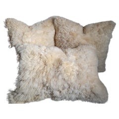 Vintage Lux Sheep Skin Pillows - Set Of Three
