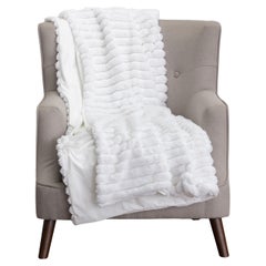 Lux White Throw