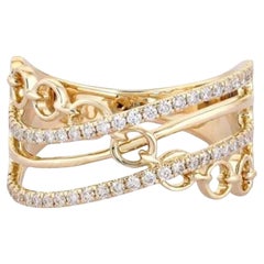 Luxe Diamond 14K (or 18k upon request) Yellow Gold Open Wrap Ring