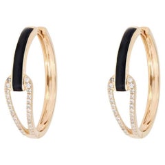 Luxe Hoops 14K (or 18k upon request) Yellow Gold Diamond Earrings