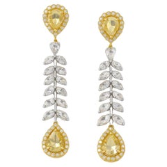 Luxe Lemon 14K Gelbgold Tropfen-Diamant-Ohrringe