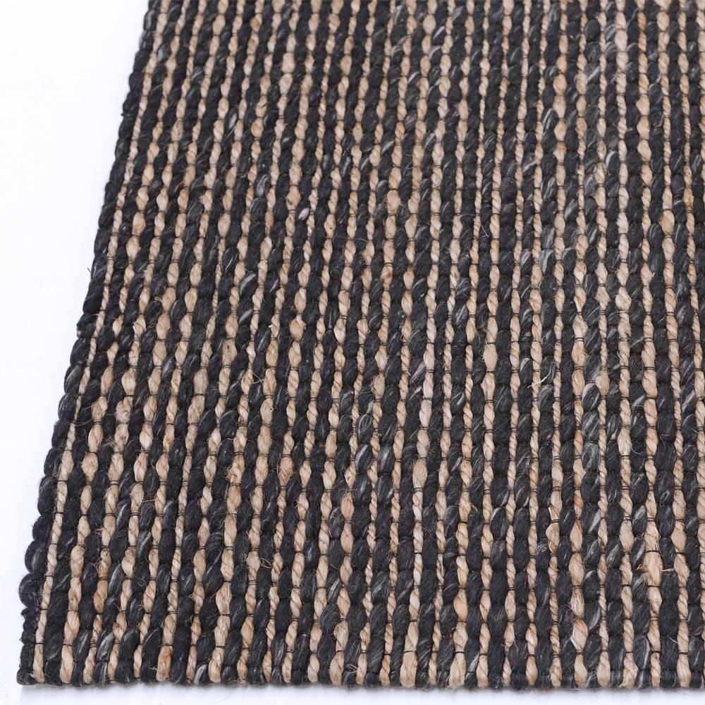 Luxe Marled Style Customizable Gemini Weave Rug in Black Mix Small For Sale 1