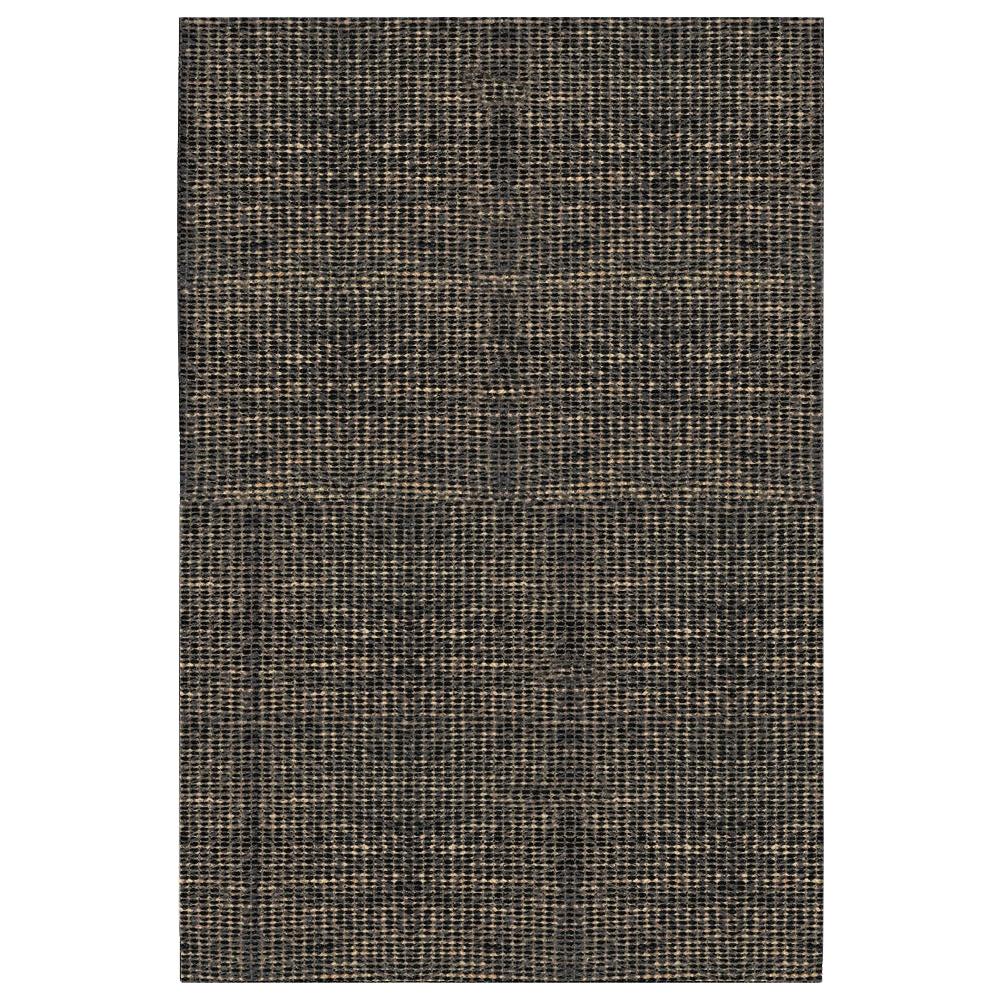 Luxe Marled Style Customizable Gemini Weave Rug in Black Mix Small For Sale