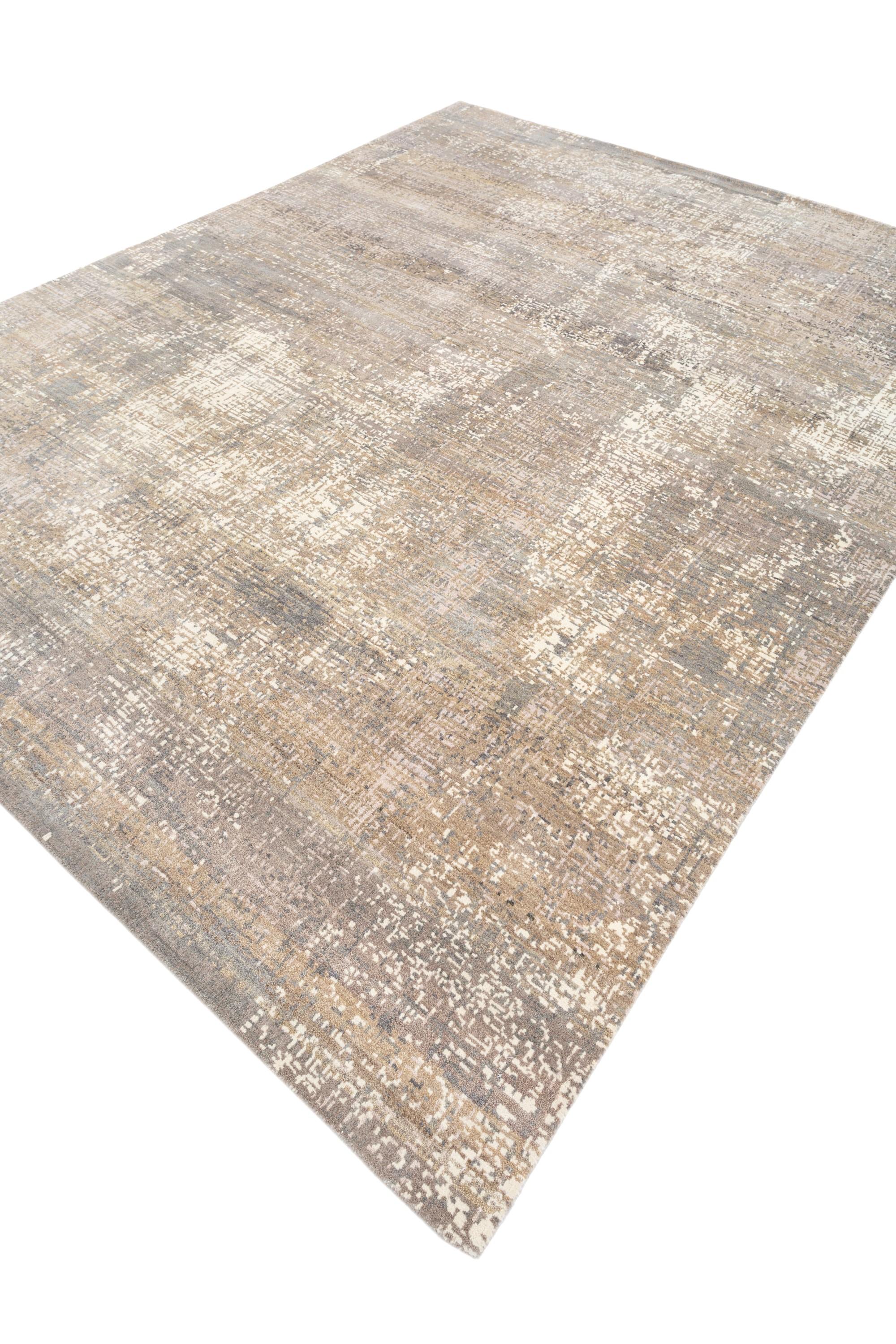 Modern Luxe Overture Mink & Nickel 240X300 cm Hand Knotted Rug For Sale