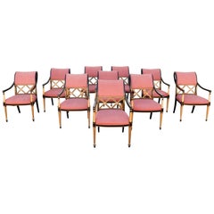 10 Regency Dining Chairs by Dorothy Draper for Henredon 