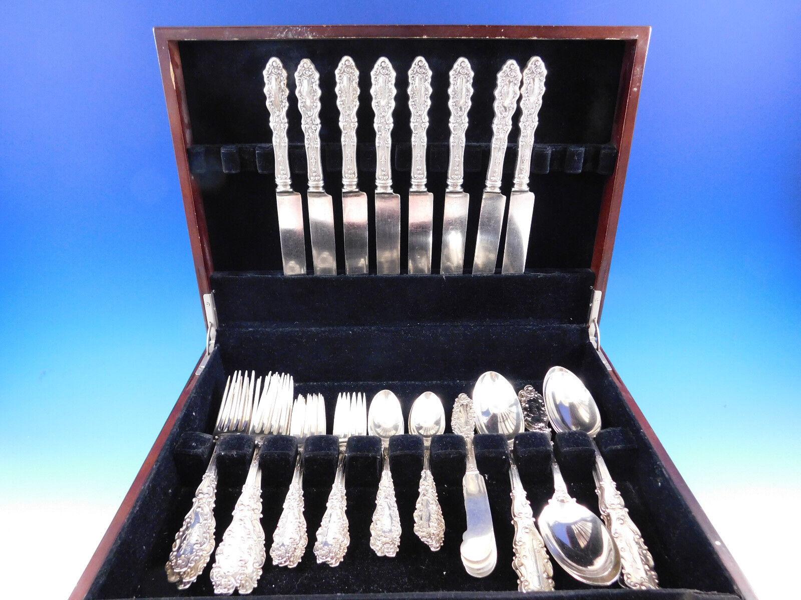 Luxembourg by Gorham Sterling Silver Flatware Set 8 Service 48 Pcs Dinner For Sale 2