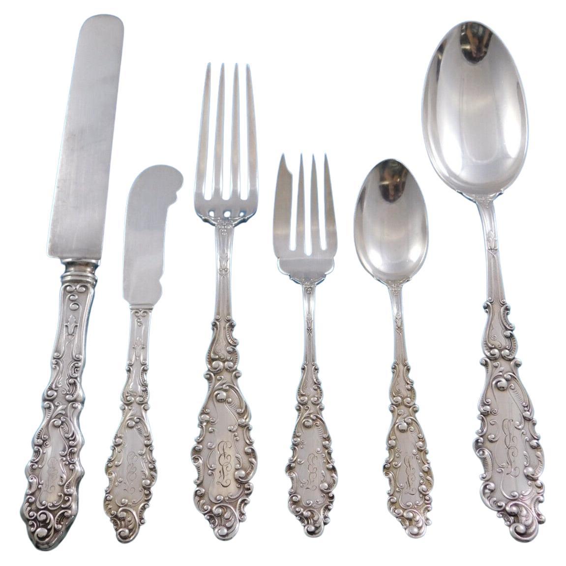 Luxembourg by Gorham Sterling Silver Flatware Set 8 Service 48 Pcs Dinner For Sale