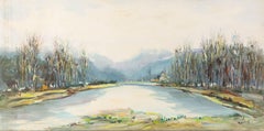 Luxi Liu Landscape Original Oil On Canvas "Hometown Beauty III"