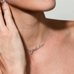 Luxle 0.11 Cttw Natural Diamonds in 14K White Gold Necklace