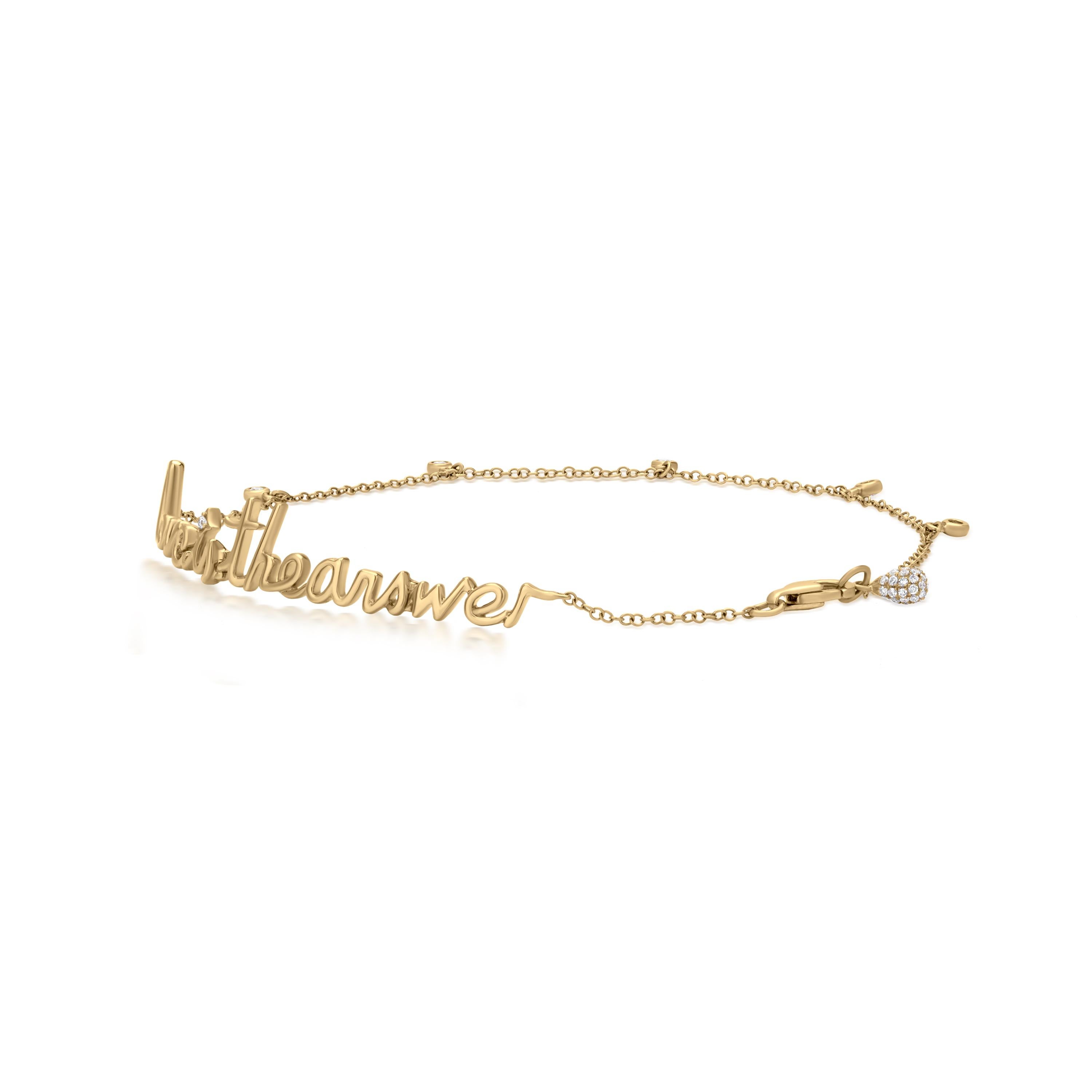 Dieses elegante Fußkettchen ist aus luxuriösem 18-karätigem Gelbgold gefertigt und mit funkelnden weißen Diamanten besetzt, die Ihrem Look einen Hauch von Raffinesse verleihen. Das Fußkettchen mit dem zarten Design 