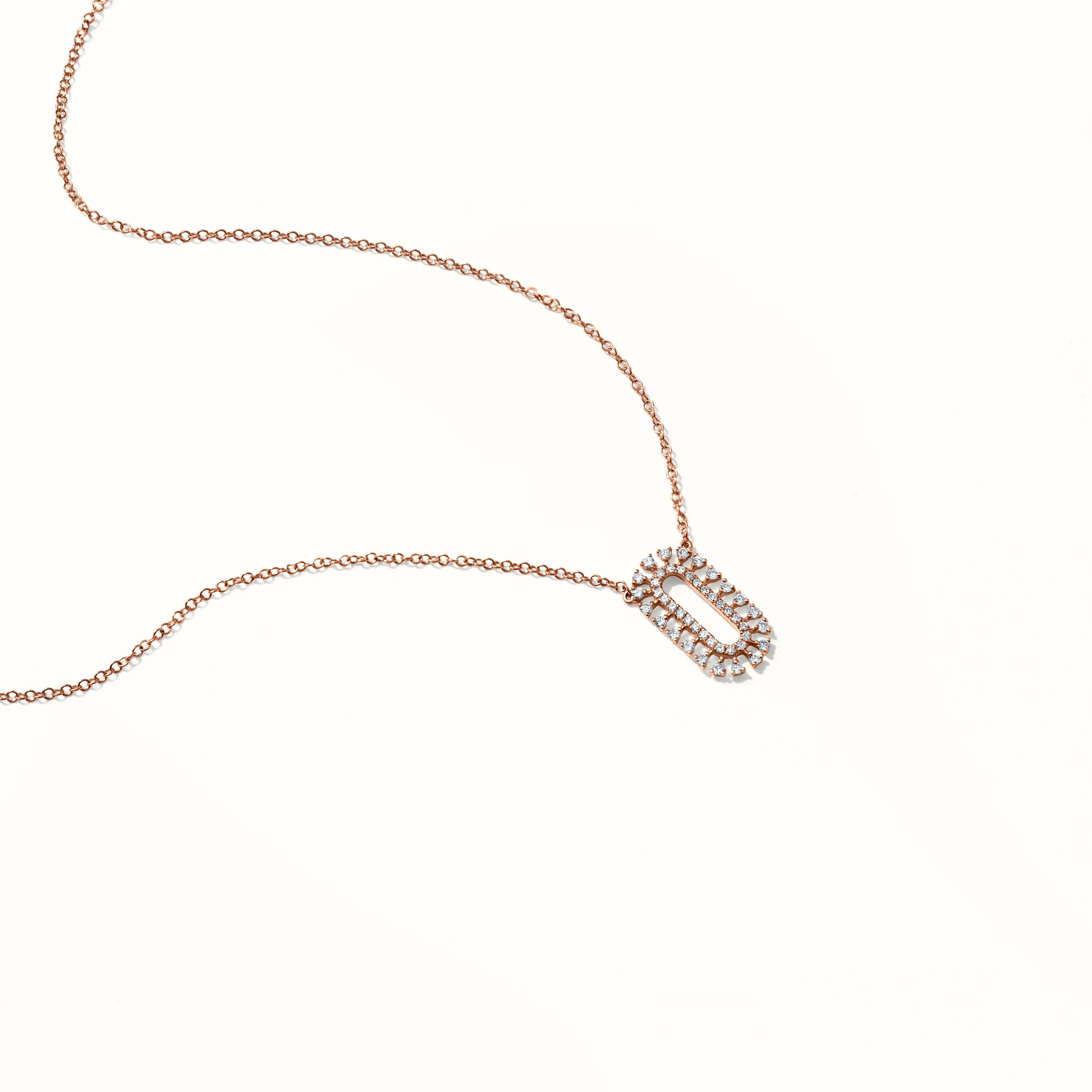 Women's Luxle 0.24 Carat Diamond Pendant Necklace in 18k Rose Gold
