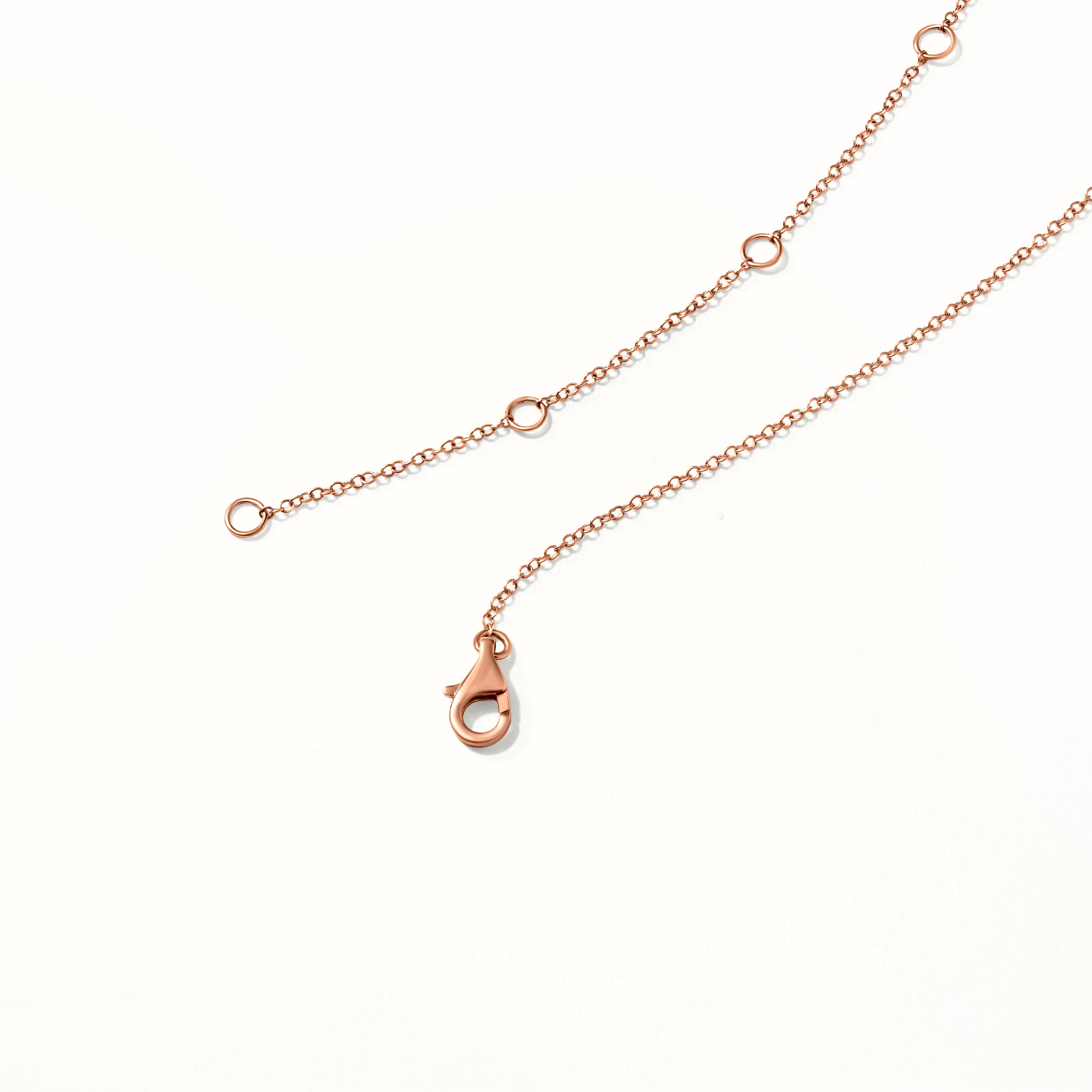 Luxle 0.24 Carat Diamond Pendant Necklace in 18k Rose Gold 1
