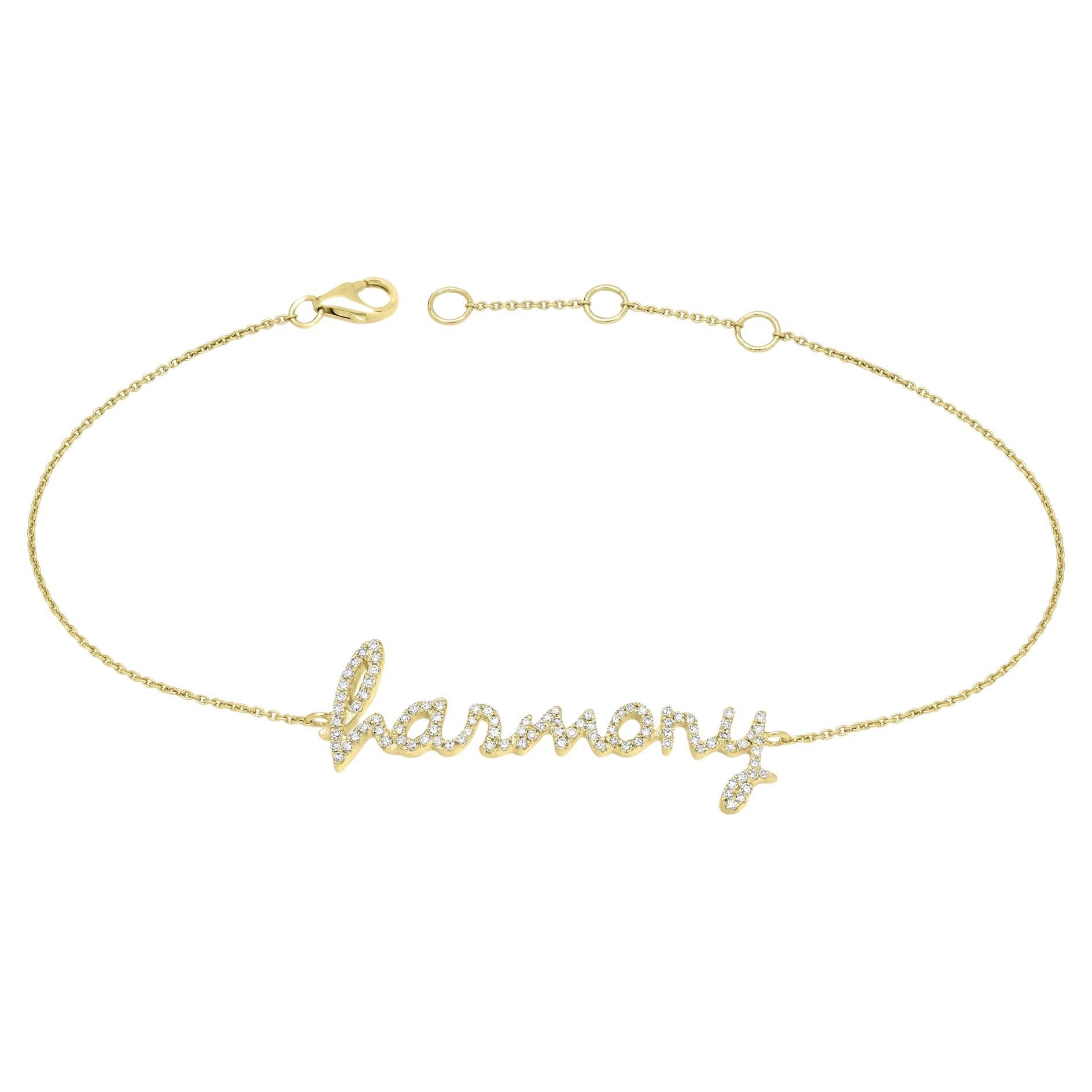 Luxle 1/3 Cttw "Harmony" Natural Diamond Bracelet in 14K Yellow Gold