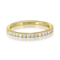 Luxle 1/3 Cttw. Natural Diamond Engagement Band Ring Size 7 in 14K Yellow Gold
