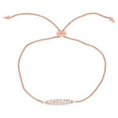 Luxle 0.30cts. Pave Round Diamond Adjustable Bracelet in 18k Rose Gold