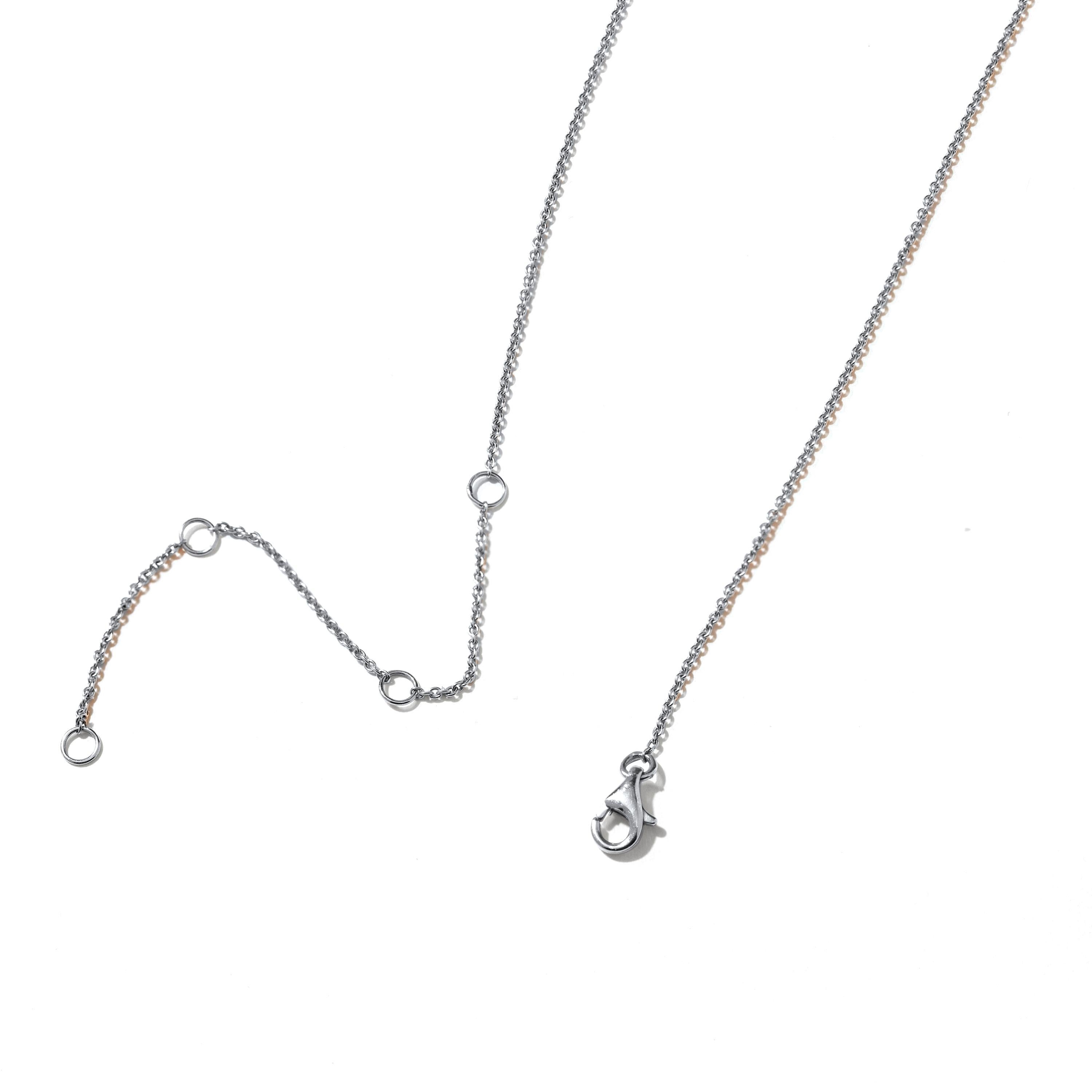 Baguette Cut Luxle 0.36 Carat T.W Diamond Bar Pendant Necklace in 14k White Gold For Sale