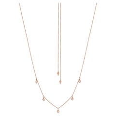 Collana Luxle con diamante naturale da 0,40 ct. in oro rosa 18 carati