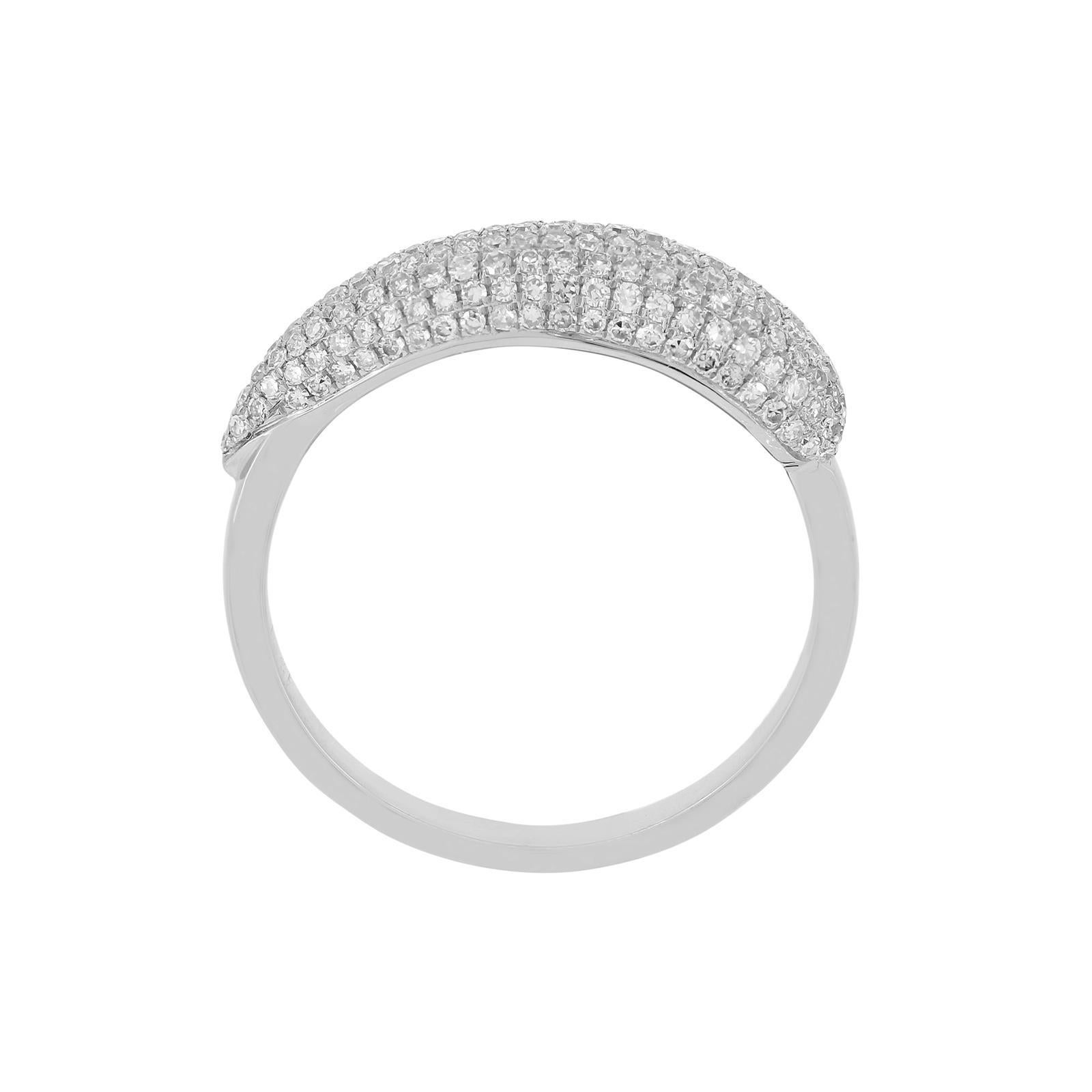 This exquisite 18K white gold ring showcases a captivating serpent-inspired design with sparkling diamonds. The ring’s curved shape and intricate craftsmanship make it a statement piece that exudes glamour and sophistication. Adorned with round