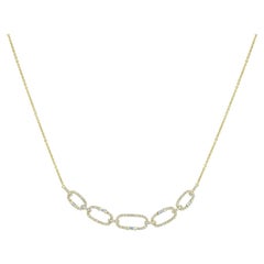 Luxle 0.5cttw. Diamond Link Chain Necklace in 18k Yellow Gold