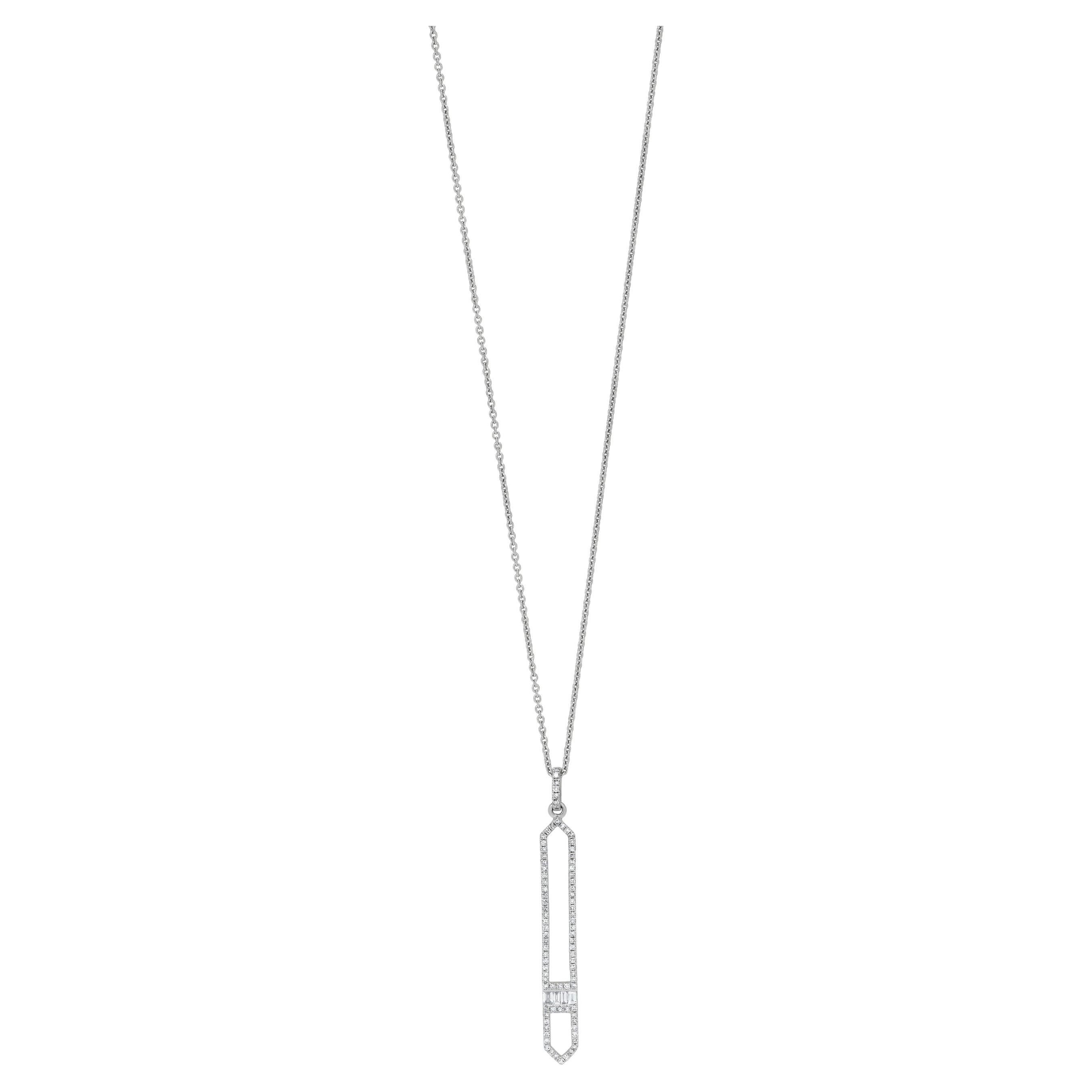 Luxle .50 Cttw Natural Diamond Hexagon 18 Inch Necklace in 14K Gold
