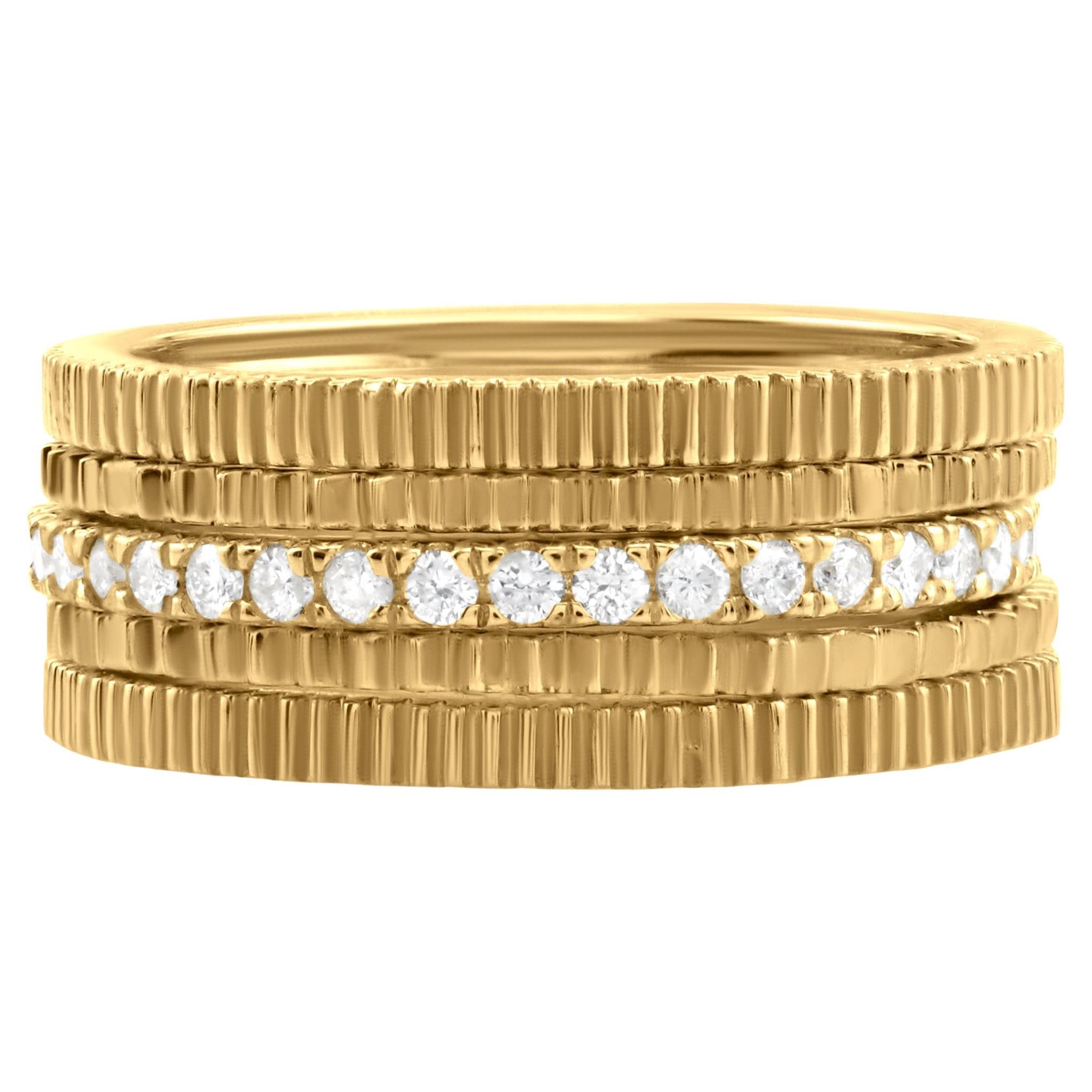 Luxle 0.56cttw. Diamond Set Ring in 14k Yellow Gold