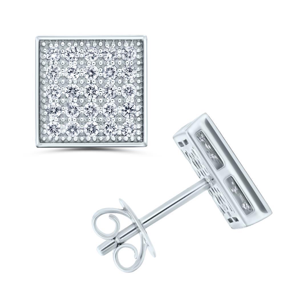 Contemporaneo Orecchini Luxle con diamanti naturali da 0,60 cttw in oro bianco 18 ct. in vendita